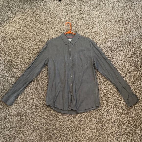 Noize Grey Button Down Shirt - Picture 2 of 3